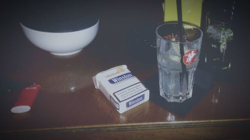 Close-up of drink on table