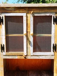 Closed window of old building