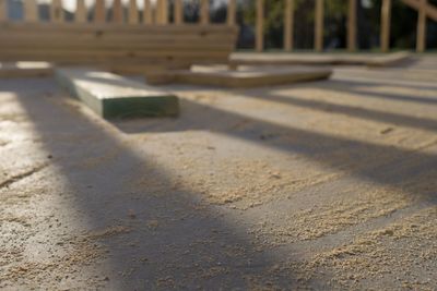 Surface level of sand on beach