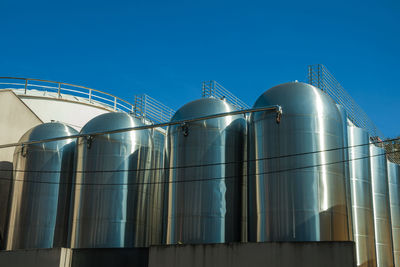 Stainless steel storage tanks at the aurora winery in bento gonçalves.  brazil.