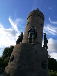 Low angle view of monument against sky