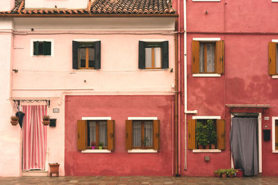 Exterior of red building