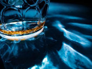 Close-up of drink in glass on table