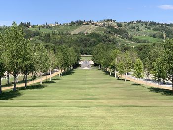 Scenic view of landscape against clear sky