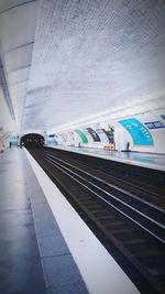 Train on railroad station platform