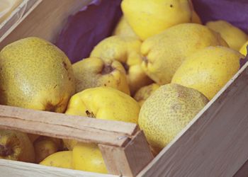 High angle view of fruits in market