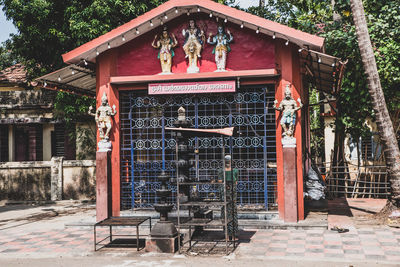 Exterior of old building by trees