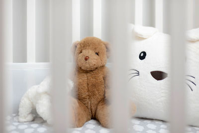 Close-up of stuffed toy at home