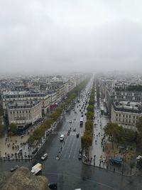 High angle view of cityscape against sky