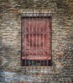 Closed window of house