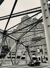 Low angle view of bridge against sky