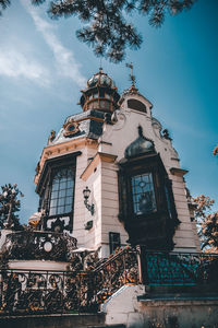 Low angle view of traditional building against sky