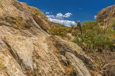 Scenic view of rocky mountains against sky