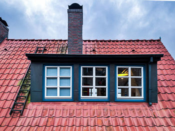 Low angle view of building against sky