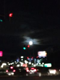 Defocused image of illuminated city