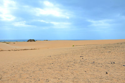 Scenic view of desert against sky