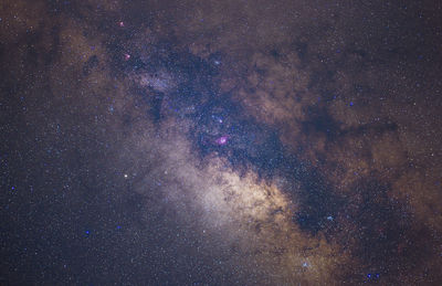 Low angle view of star field at night