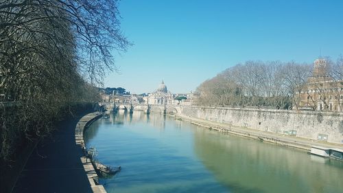 View of bridge over river against sky