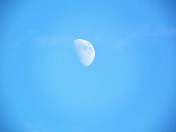 Low angle view of moon in sky