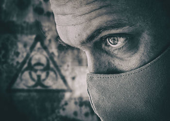 Close-up portrait of man