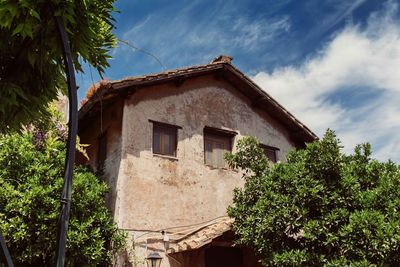 Low angle view of building against sky