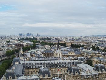 High angle shot of cityscape