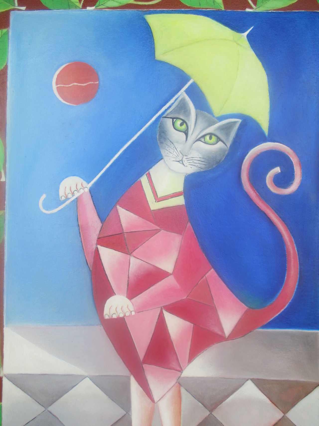 Painting of a cat