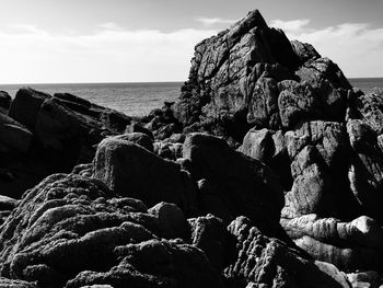 Sea rocks facing the sea