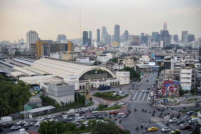 High angle view of cityscape