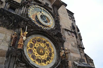 Low angle view of clock tower