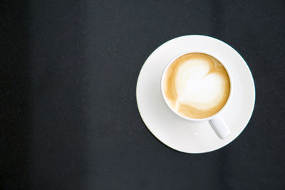 Directly above shot of coffee on table