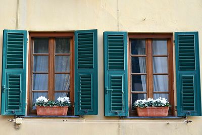 Closed window of house