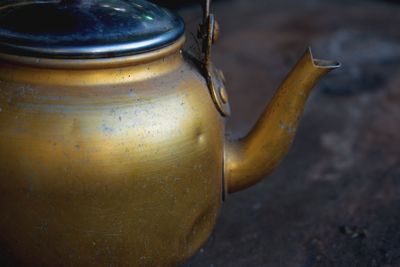 Close-up of drink in jar