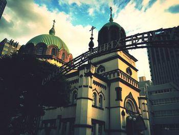 View of cathedral against cloudy sky