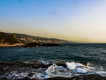 Scenic view of sea against sky