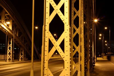 View of illuminated bridge at night