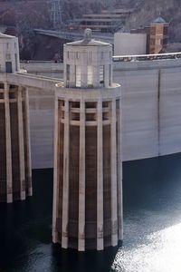 Reflection of building in water