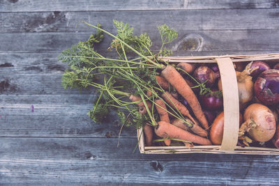 Vegetables on table