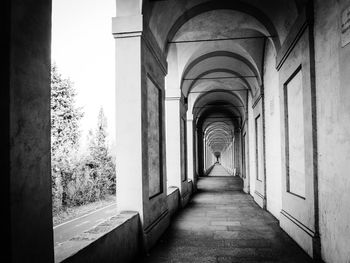 Empty corridor of old building