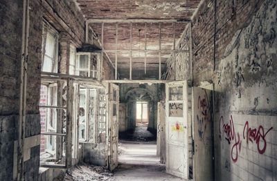 Interior of abandoned building