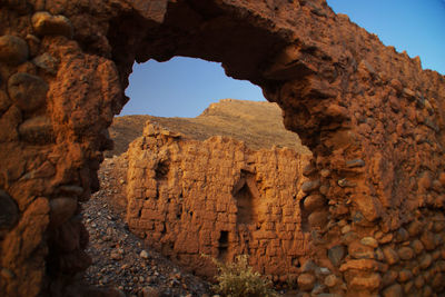 Low angle view of old ruins