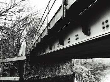 Low angle view of bridge against sky