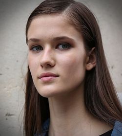 Close-up portrait of young woman