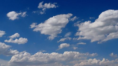 Low angle view of clouds in sky