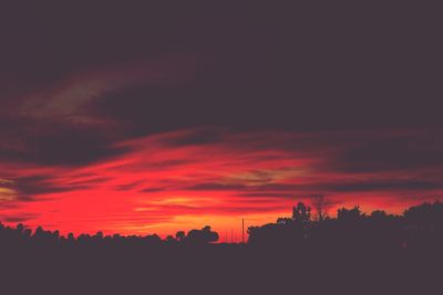 Scenic view of dramatic sky during sunset