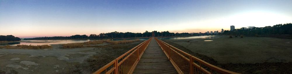 Footbridge over river