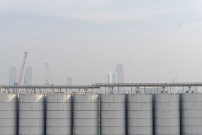 View of factory against sky