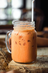 Close-up of drink on table