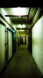 Empty corridor along walls