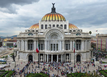 Group of people in front of building